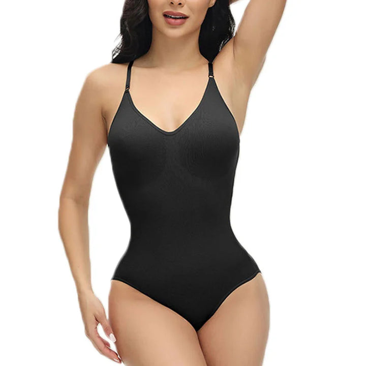 V-Neck Bodysuit Thin Straps