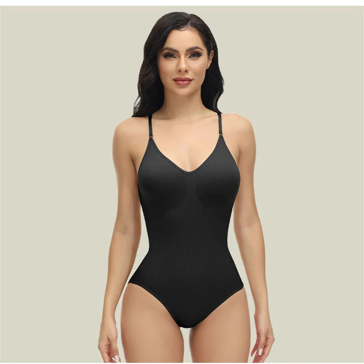 V-Neck Bodysuit Thin Straps