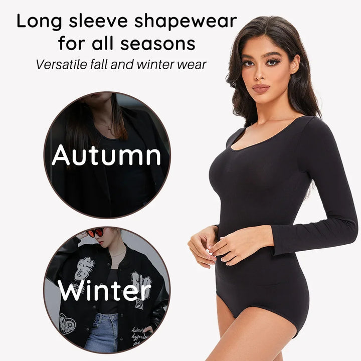 Comfort Sley® -  Bodysuit Long Sleeve Seamless