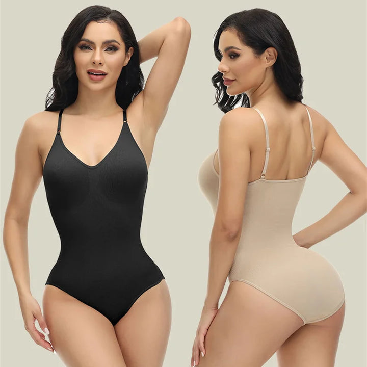 V-Neck Bodysuit Thin Straps